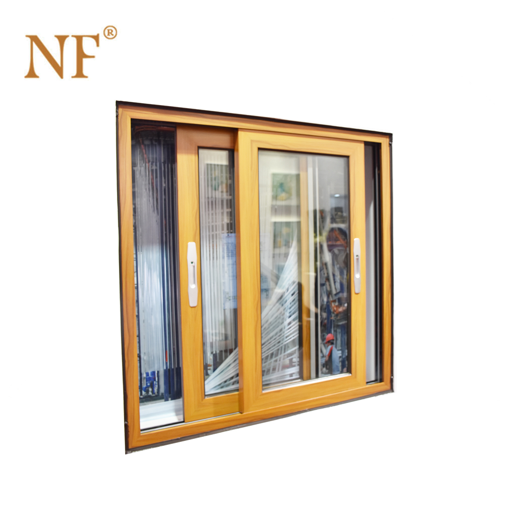 aluminium glass double tracks sliding window