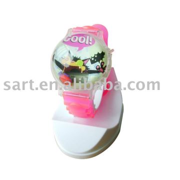 Bubble watch Liquid with white mineral oil inside