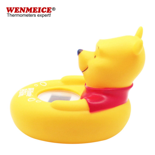 Amazon vente chaude numérique enfants jouets de bain thermomètre à eau flottant hippopotame
