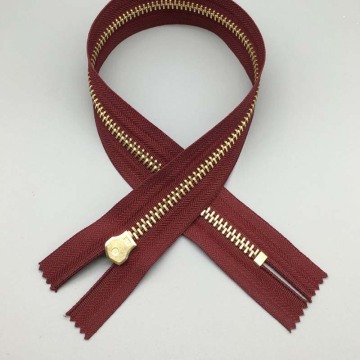 Distinct 11 inch brass separating zipper for clothing