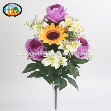 Spring style various of color artificial mixed bush flower