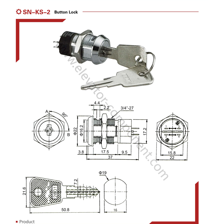 Elevator Button Switch/ Push Button Lock