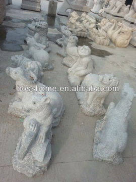 twelve Chinese zodiac signs stone carving