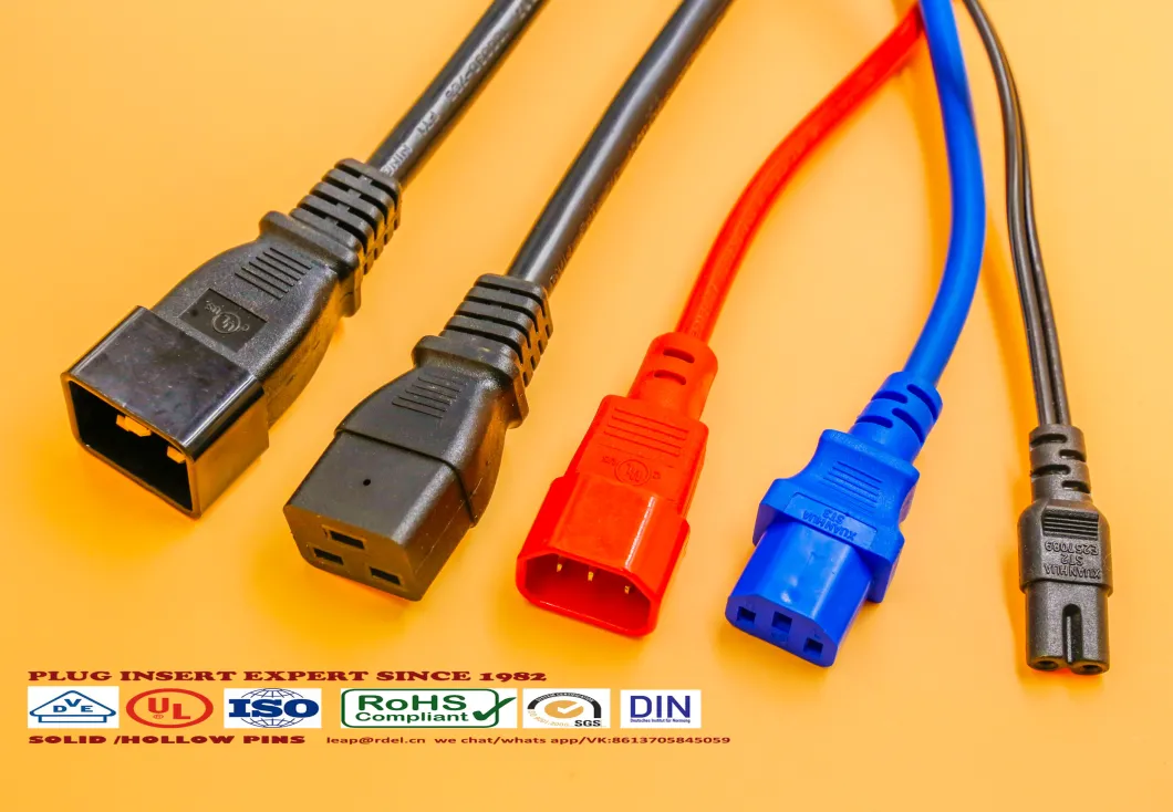 Power Cables Cords IEC 60320 C21 C22 Angled