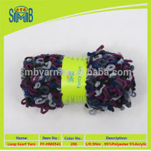 Jiangsu factory wholesale loop yarn in custom shape printed for hand crocheting
