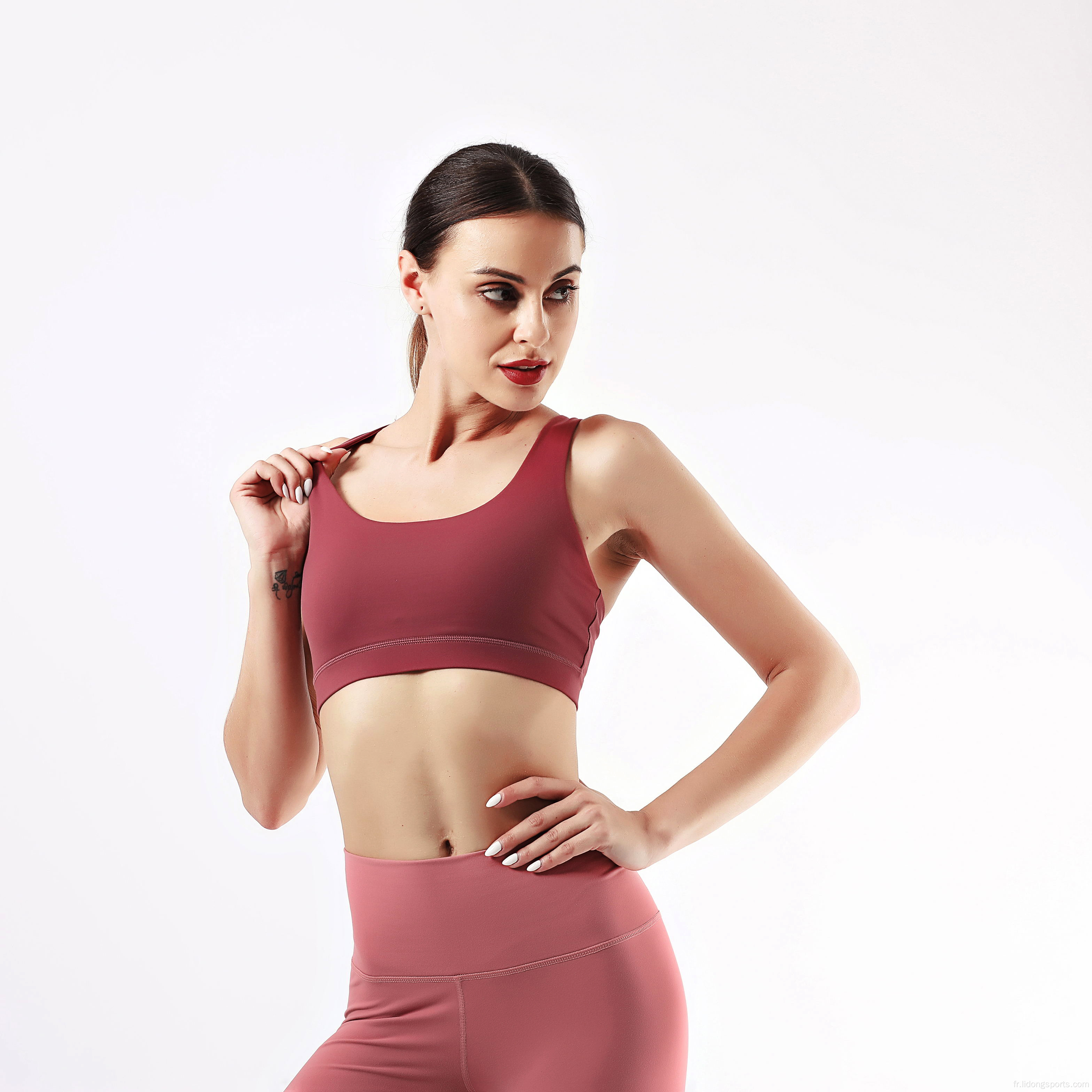 2021 Été Nouvelle beauté Femme Yoga Gilet Sports Sans manches Top Yoga Vest bon marché Vest de tonification sport Yoga