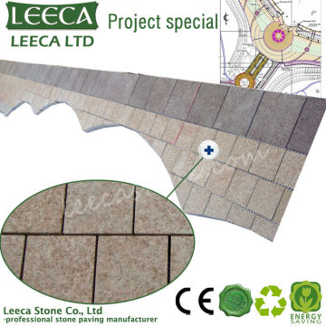 Interlocking granite stone paver