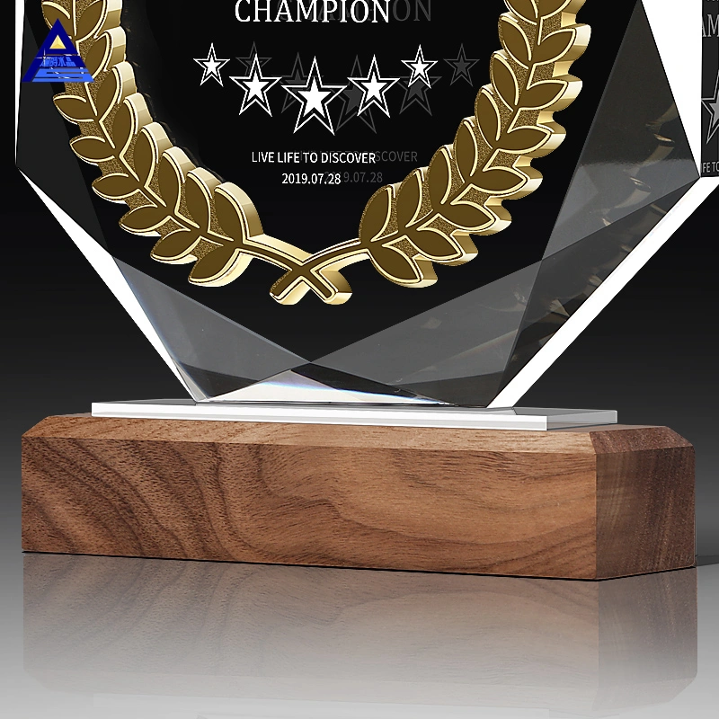 Wooden Trophy Plaques Bases Shield Octagonal Designs Made of Wood Award Base