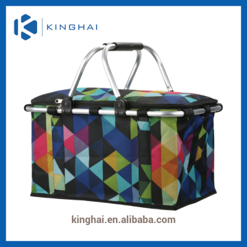 promotional picnic basket/cheap empty picnic baskets/folding shopping basket