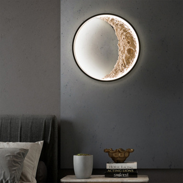 Modern Moon Wall Light - 3D LED Indoor/Outdoor Half Moon Wall Sconce