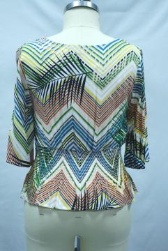 Women's casual top with bottom smocking