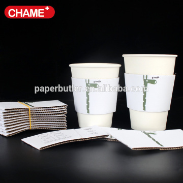 8oz custom corrugate disposable hot coffee cup sleeve