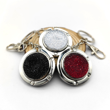 Portable Bag Hanger Hooks, Foldable Table Hooks, Handbag Purse Holders: Durable Metal Keychains for Wholesale