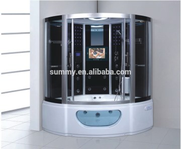 New design hot sale locker room shower with whirlpool tub