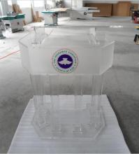 Free Shipping platform organic stage the speaker's podium crystal reception desk acrylic lectern reception church