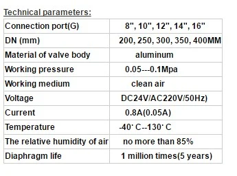 Dn300mm 12inch Dust Collector Pulse Valve for Power Plant and Steel Plant