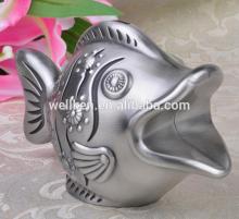 metal fish money bank