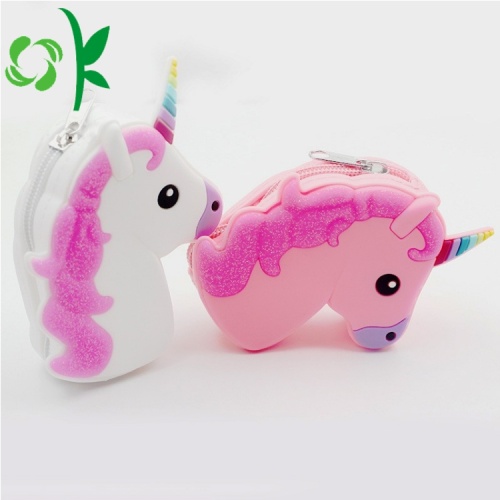 Kustom Silicone Unicorn Coin Purse Grosir untuk Girls