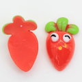 100pcs/bag  Carrot Cartoon Shape Resin Cabochon DIY Craftwork Decor Beads Charms Fruits Ornaments Beads Slime