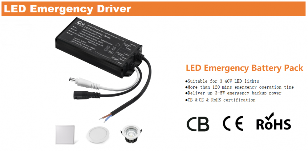 Driver de emergência leve do painel com certificado CB