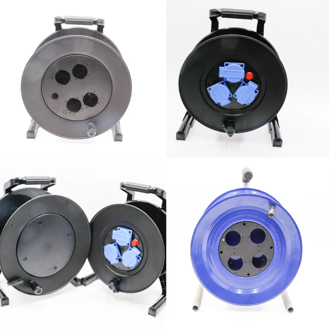 Cord Storage Reel with Center Spin Handle Empty Plastic Cable Reel