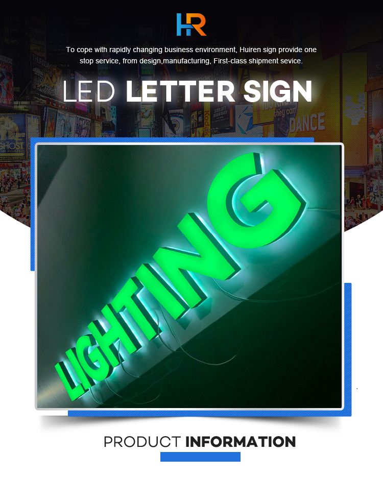 Led alphabet backlight letters acrylic 3d face lighting any color logo sign electronic signs