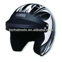 open half face helmet with graphic SNELL SA2010 approval