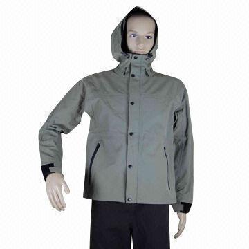 Men's outdoor jacket, made of 100% nylon Oxford bonded fabric