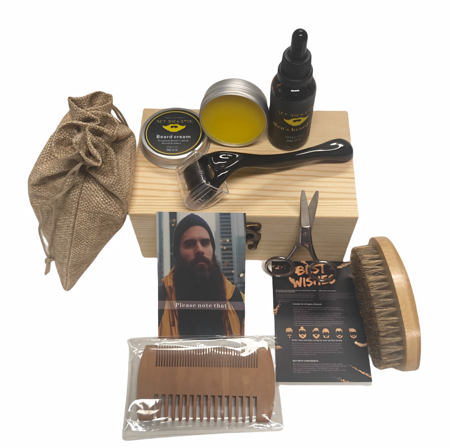 Set de cultivo de barba beard grow set