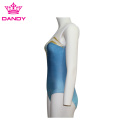 Thể thao tùy chỉnh tay áo dài màu xanh Leotard