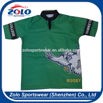 Cheap custom made sublimation printing Junior rugby shirts