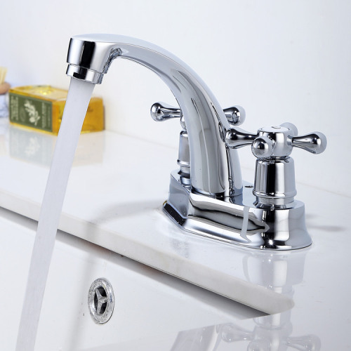Double Handle Bathroom Basin Mixer Faucet