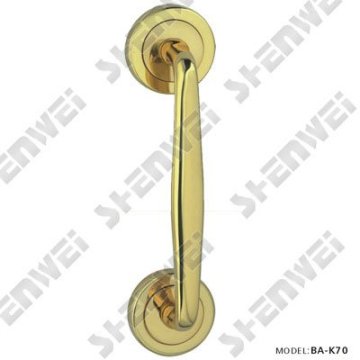 BA-K70 PB brass pull handle on plate