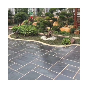 Honed Black Slate Stone Outdoor Floor Tiles