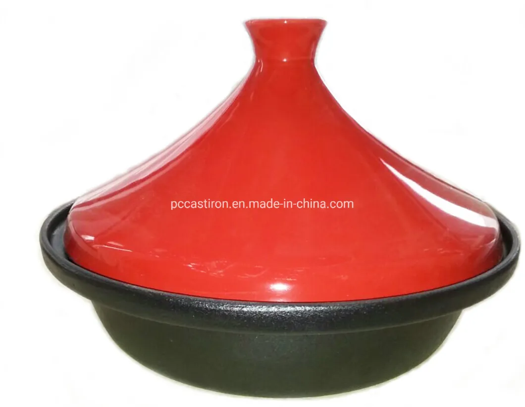 Enamel Cast Iron Tagine Pot with Ceramic Lid BSCI, FDA, LFGB Approved