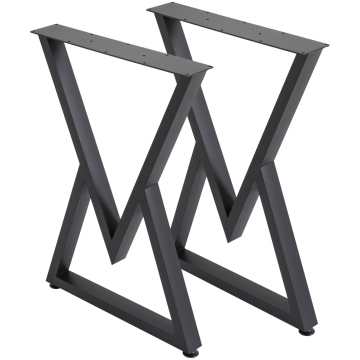 Set of 2 Steel Dining Table Legs