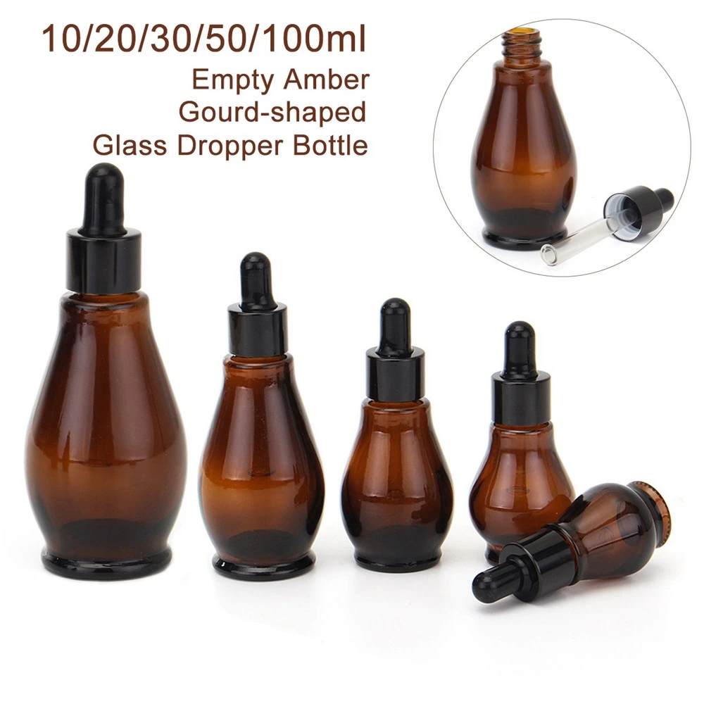 10/20/30/50/100ml Amber Glass 30ml Dropper Bottle 100ml Essential Oil Perfume Pipette Bottles Refillable Empty Container