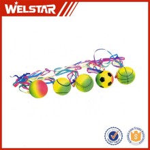 Factory Direct Eco-Friendly Rubber Tether Ball Rubber Balls with colorful String for Kids