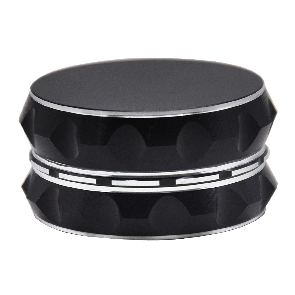 Best Aircraft Aluminum herb Grinder weed grinder 50MM 2 Piece Metal herb crusher Smoking Mini Style custom logo