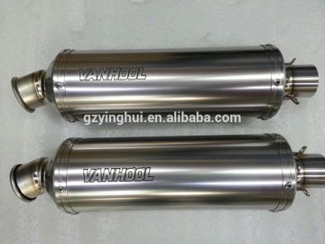TITANIUM UNIVERSAL MOTORCYCLE RACE CAN OVAL SHAPE MUFFLER SILENCER