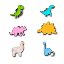 Εξατομικευμένη γελοιογραφία Metal Cute Animal Dinosaur Badge Pin