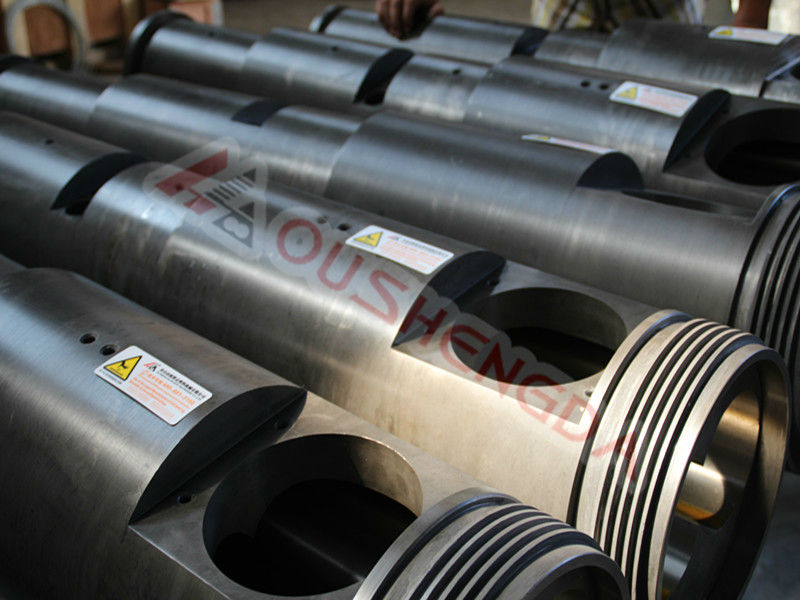 80/156 bimetallic conical twin screw barrel for irrigation pipe extrusion line