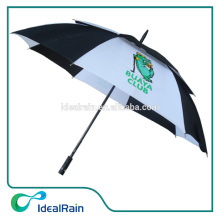 White and black double layer super windy umbrella