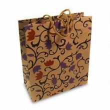 New paper gift bag made of kraft paper ,customized decal, OEM orders are welcome