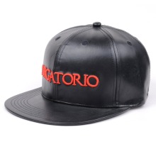 High Quality Plain Leather Snapback Hat Custom