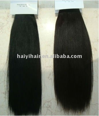 First class Brazilian remy hair yaki straight machine weft