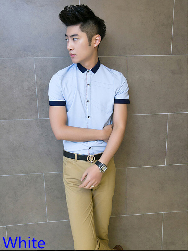 Contrast Collar Shirt