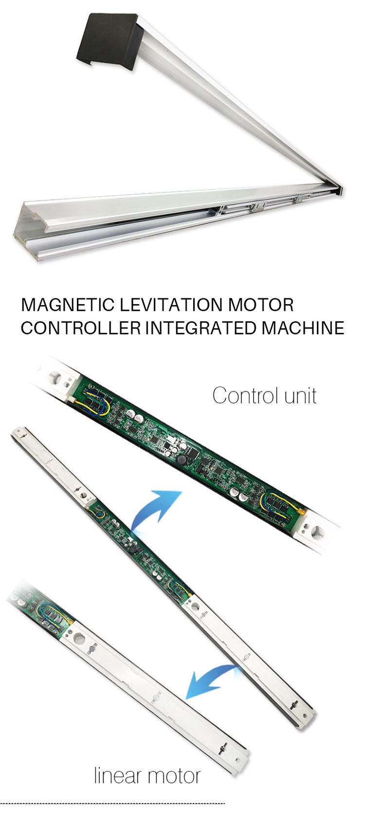 APP Control Operating Interior Magnetic Levitation Automatic Door Magnetic Sliding Door for Office Bedroom