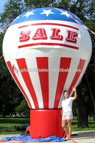 customized logo print inflatable ground balloon with air blower