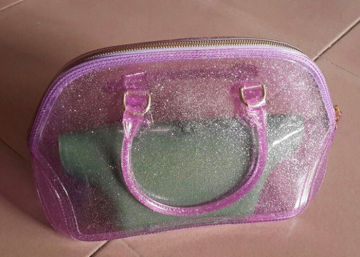 Violet Lady Transparent Silicone Handbag , Makeup Bag